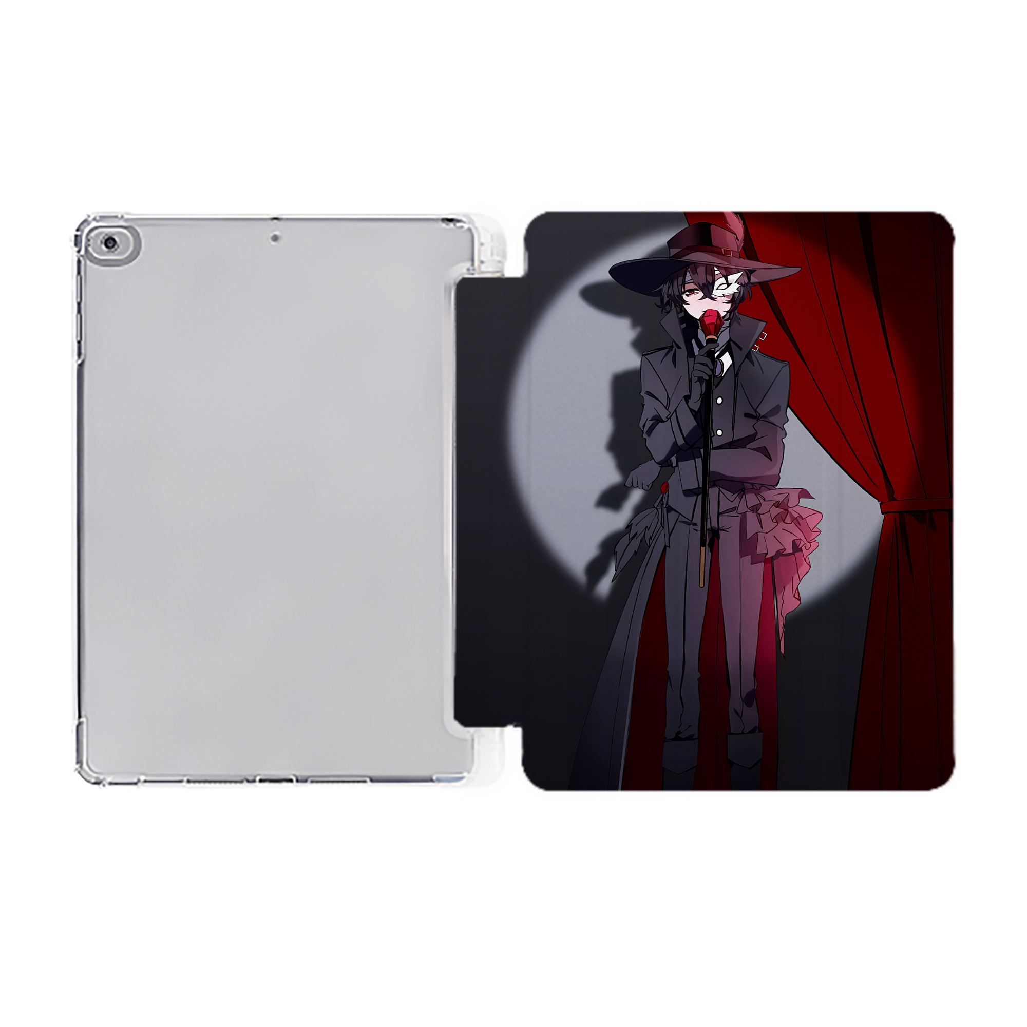 （画像用） 文豪ストレイドッグス Bungo Stray Dogs IPad ケース ペン収納付き 三つ折りスタンド PUレザー×シリコン 対応機種9.5/10.5/10.9インチ